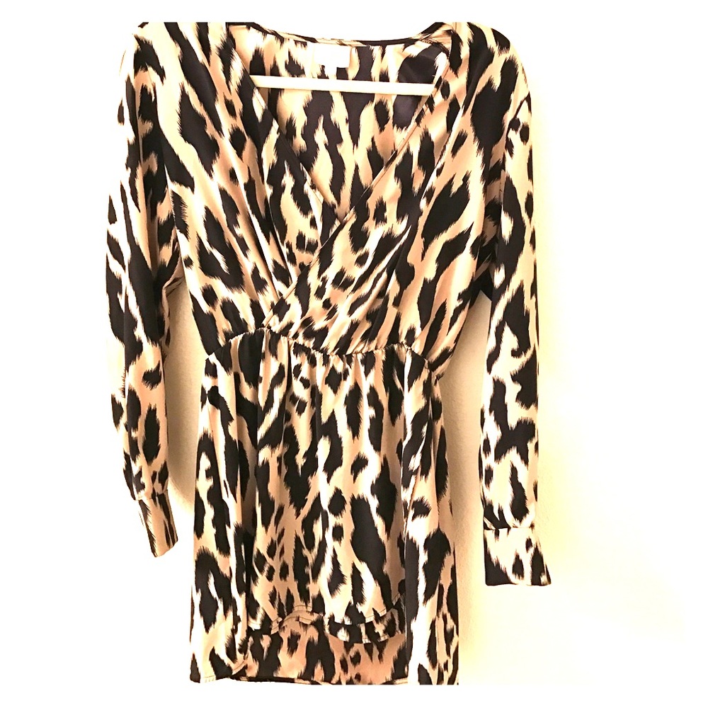 Parker leopard wrap dress